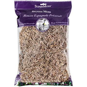 SuperMoss Spanish Moss Dried Natural 8 Ounces for Decor