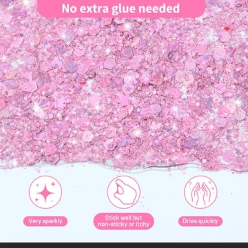 YGQQOY Holographic Glitter Gel - Vibrant 12 Color Options