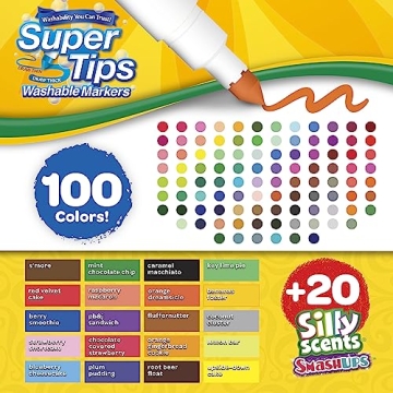 Crayola Super Tips Marker Set - 120 Washable Markers for Kids