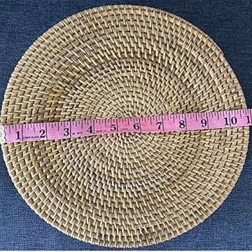 Handmade Rattan Round Basket Serving Tray - Versatile & Stylish