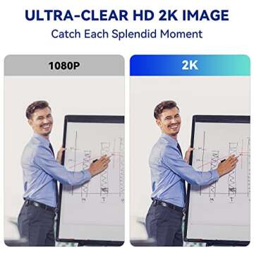 AICOCO 2K Webcam with AI Tracking and Gesture Control