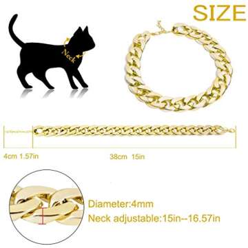 Legendog Cool Cat Sunglasses & Gold Chain Set