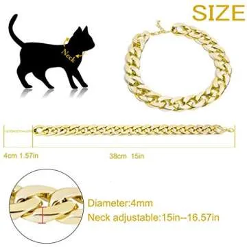 Legendog Cool Cat Sunglasses & Gold Chain Set
