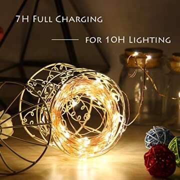 BINZET Solar String Lights - 66ft, 200 LED Magic