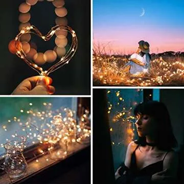 BINZET Solar String Lights - 66ft, 200 LED Magic