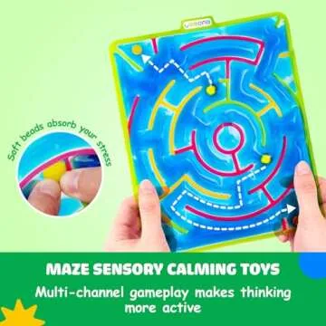 LESONG Sensory Toys for Kids with Autism: Gel-Filled Colorful Maze Sensory Fidget Toys for Classroom...