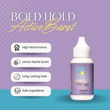 The Hair Diagram - Bold Hold - Active Burst - Alonzo Arnold Edition - Strong Hold Glue for Wigs and Hair Systems - Lemon Scent - Non Toxic - No Latex - 1.3oz