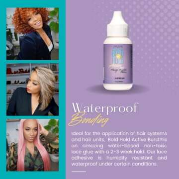 The Hair Diagram - Bold Hold - Active Burst - Alonzo Arnold Edition - Strong Hold Glue for Wigs and Hair Systems - Lemon Scent - Non Toxic - No Latex - 1.3oz