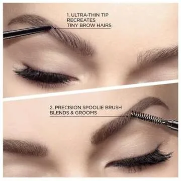 L’Oréal Paris Makeup Brow Definer Waterproof Eyebrow Pencil, Ultra-Fine Mechanical Pencil, Draws ...