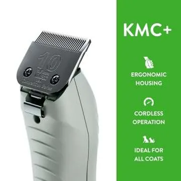 Wahl Professional Animal KMC+ 2-Speed Cordless Clipper (3025661) - Detachable Blade Pet & Dog Clipper Kit - Patented Ergonomic Housing Design - Teal