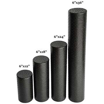 Signature Fitness High-Density Round Foam Roller for Exercise, Massage, Muscle Recovery, 36-Inch