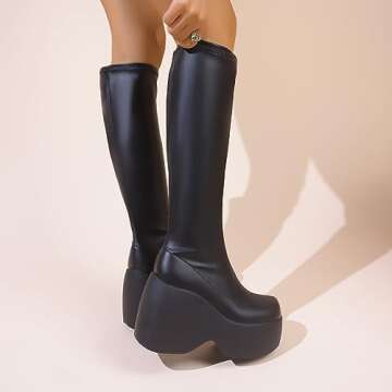 Stylish TANYAZ Knee High Boots for Women - Chic & Comfortable