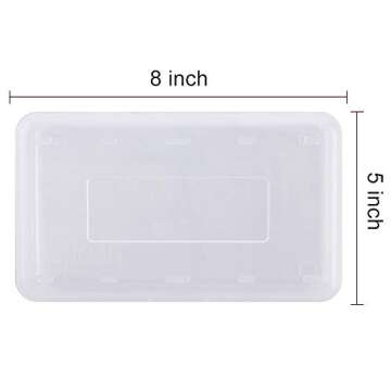 DAIKOYE Large Capacity Pencil Box, Clear Multi Purpose Pencil Box, Durable Plastic Pencil Box, Office Supplies Storage Organizer Box, Brush Painting Pencils Storage Box(3 Pack)