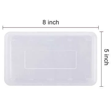 DAIKOYE Large Capacity Pencil Box, Clear Multi Purpose Pencil Box, Durable Plastic Pencil Box, Office Supplies Storage Organizer Box, Brush Painting Pencils Storage Box(3 Pack)