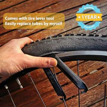 26x4 Fat Bike Inner Tube: Hycline 2-Pack Electric Fat Tire Tubes AV 32mm Schrader Valve, Premium Butyl Rubber Puncture Resistant Replacement Tubes with 2 Tire Levers