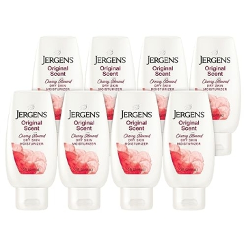 Jergens Original Scent Dry Skin Body Lotion, Hand and Body Moisturizer, Cherry Almond Essence, Derma...