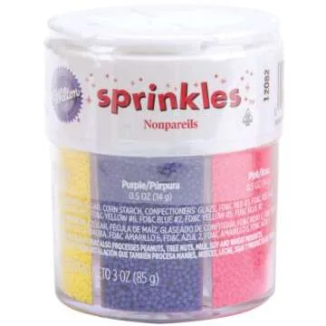 Wilton Nonpareils 6 Mix Sprinkle Assortment Baking Supplies, 3 Oz (85 g), Kosher