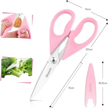 iBayam Kitchen Scissors - All Purpose 8.5" Shears