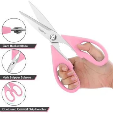 iBayam Kitchen Scissors - All Purpose 8.5" Shears