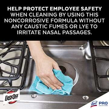 Easy Off Pro Fume Free Oven Cleaner, Destroys Tough Burnt on Food and Grease, Lemon Scent, 24 oz., 2 Count