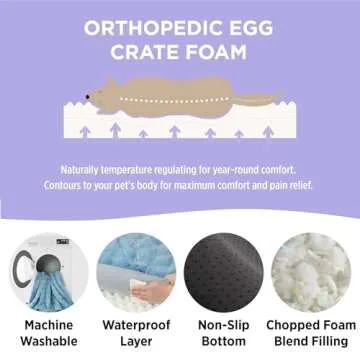 Lesure Orthopedic Dog Couch, Waterproof, Cozy & Stylish