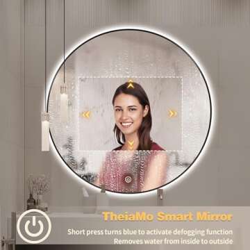 TheiaMo 32" LED Backlit Bathroom Mirror for Modern Homes
