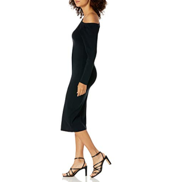 The Drop Women's Giselle Midi Sweater Dress in Black XL