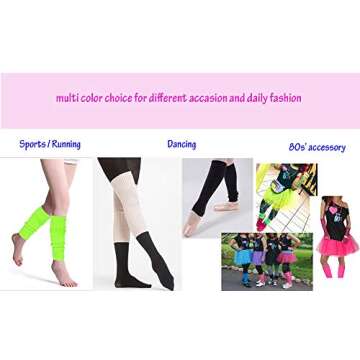 CHUNG Neon Leg Warmers for Dance & Fitness - Pack of 1-3