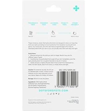 Dots for Spots Translucent Pimple Patches for Rapid Acne Relief