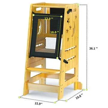 TOETOL Kids Kitchen Step Stool with Activity Board