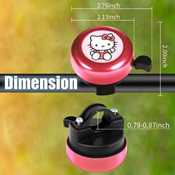 Akkya Kawaii Cartoon Bike Bell for Kids and Adults