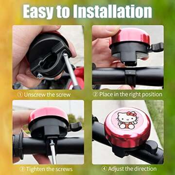 Akkya Kawaii Cartoon Bike Bell for Kids and Adults