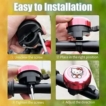 Akkya Kawaii Cartoon Bike Bell for Kids and Adults