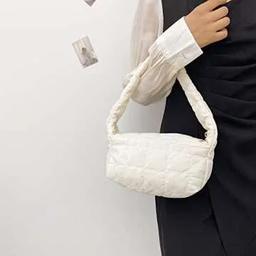 Stylish YCPURSEDN Puffer Bag - Lightweight Handbag for Women