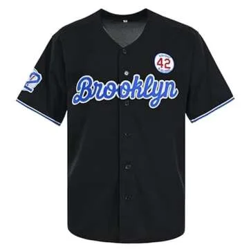 Madjus Men's Black Legend 42 Baseball Jersey - Stylish & Comfortable