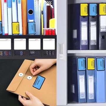 Legal Yellow Plaintiff's Exhibit Blue Defendant's Exhibit Stickers 1.65 X 1 Inches - Color-Coded Exhibit Labels 400 Pcs Blank File Folder Labels Tabs Legal Documents Report Divider for Offices Courts