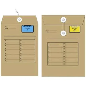 Legal Exhibit Stickers for Court - 400 Color-Coded Labels