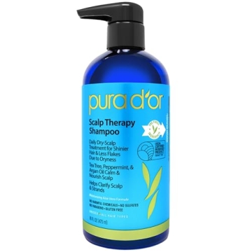 PURA D'OR Therapy Shampoo 16oz Hydrates & Nourishes Scalp Care