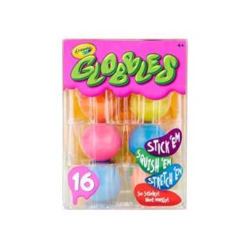 Crayola Globbles Fidget Toy (16ct), Sticky Stress Ball for Adults & Kids, Calming Sensory Toys for S...