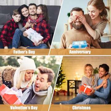 Whiskey Stones Gifts for Men, Anniversary Birthday Gifts White Elephant Gifts for Adult Men Him Dad Husband, Whiskey Glasses Set of 2 with Chilling Rocks, Bourbon Gifts Wooden Box