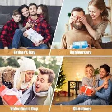 Whiskey Stones Gifts for Men, Anniversary Birthday Gifts White Elephant Gifts for Adult Men Him Dad Husband, Whiskey Glasses Set of 2 with Chilling Rocks, Bourbon Gifts Wooden Box