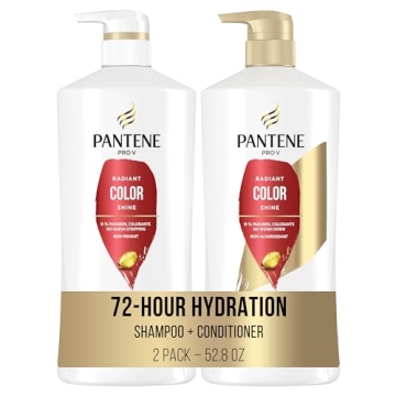 Pantene Shampoo, Conditioner and Hair Treatment Set - Radiant Color Shine for Color-Treated Hair