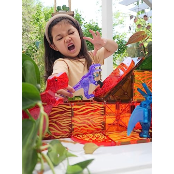 MAGNA-TILES Dino World 40-Piece Set For Creative Kids