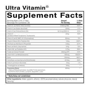 Quicksilver Scientific Liposomal Ultra Vitamin - Liquid Multivitamin & Antioxidant Supplement for En...