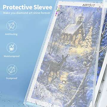 ARTDOT A1 Storage Book for Diamond Painting Kits, Diamond Art Portfolio Folder for Diamond Painting Accessories with 13 Pockets, 26 Views Protectors (34x25.4inches)