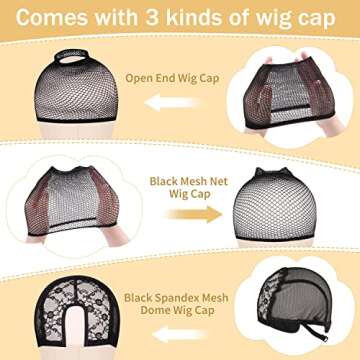 TopDirect Canvas Wig Head Stand Set for Wig Making