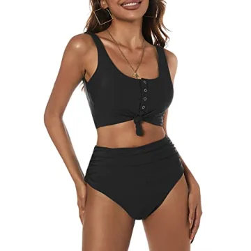 ZAFUL Women's Stylish High Waisted Tankini Bikini Set for All Sizes