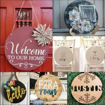 Craft 12 Inch Blank Wood Circles for All Occasions