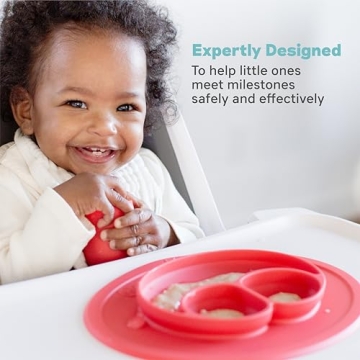 ezpz Mini Mat for 12 Months+ Coral Silicone Baby Plate