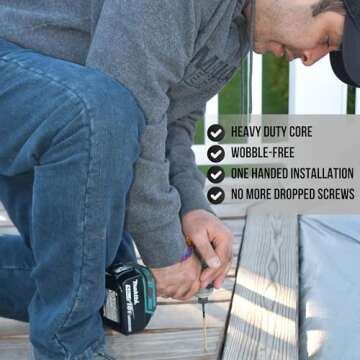 Velocity 3 Inch Deck Screws (Size #9), Self Tapping Exterior Wood Screws, Tan Rust Resistant Coating, Stick-Tight Hexstix T25 Torx Bits Contractor Pack (350 Pieces)